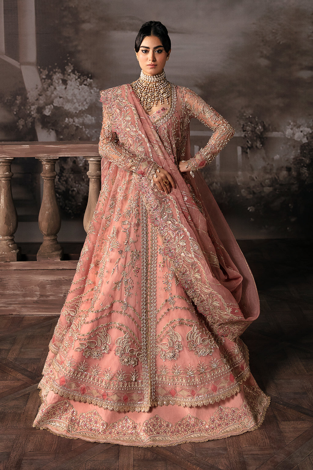 Afrozeh Victoria Style — Mairaz Pink Three-Piece Suit