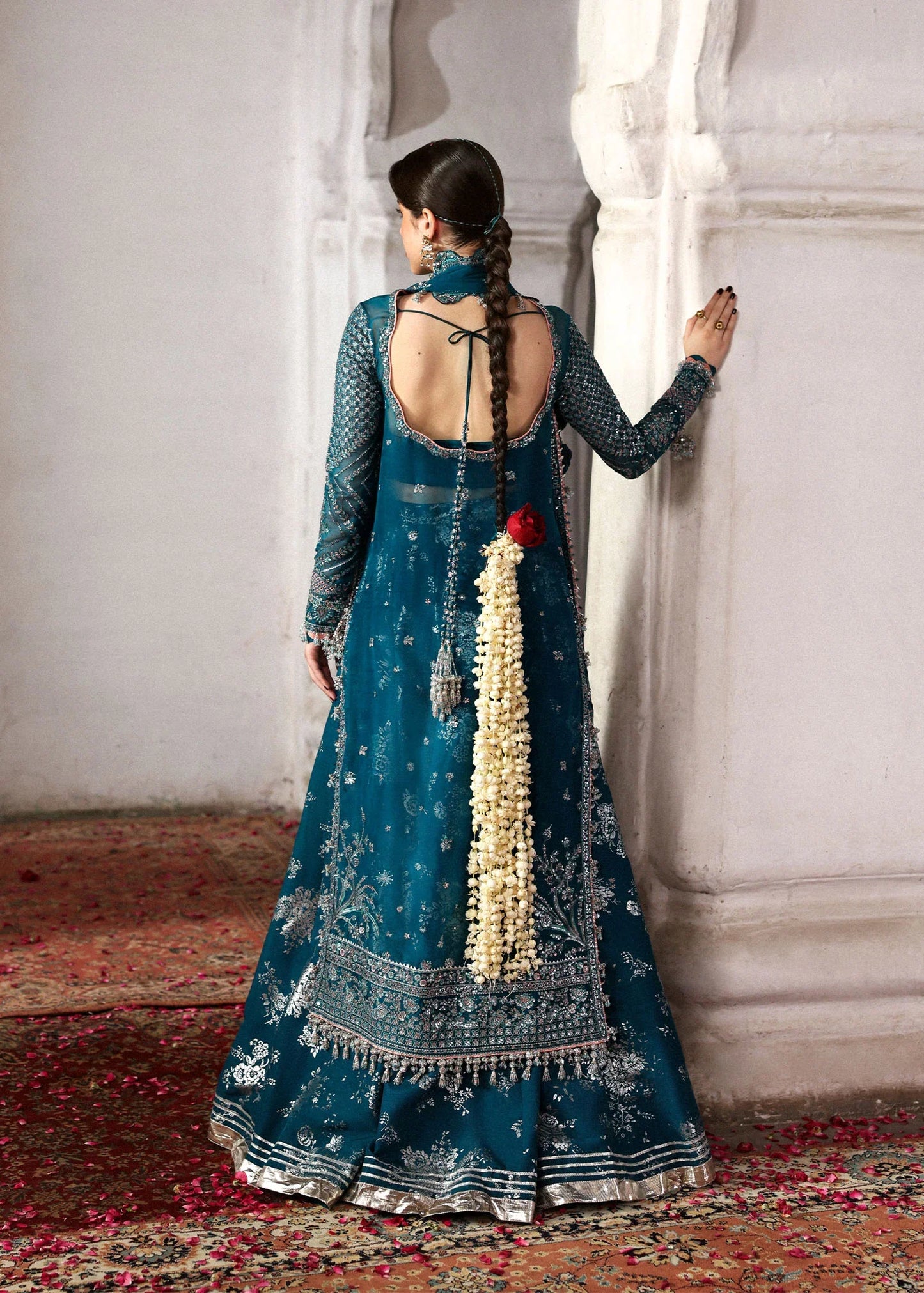 Hussain Rehar Zebunisa Style — Mairaz Teal Sharara