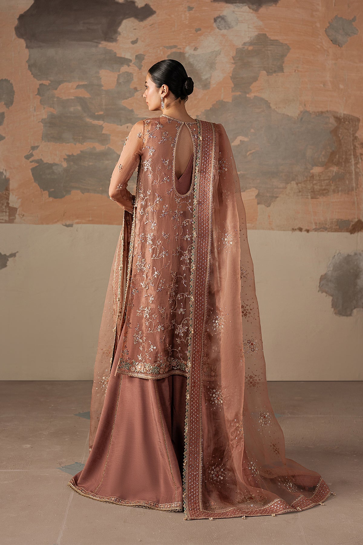 Ayzel Rosara Style — Mairaz Pink & Green Three-Piece Suit