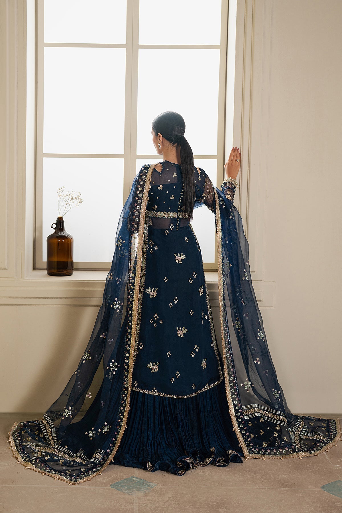 Ayzel Lunara Style — Mairaz Navy Blue Three-Piece Suit