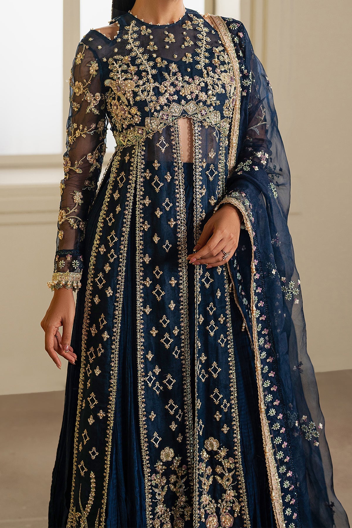 Ayzel Lunara Style — Mairaz Navy Blue Three-Piece Suit