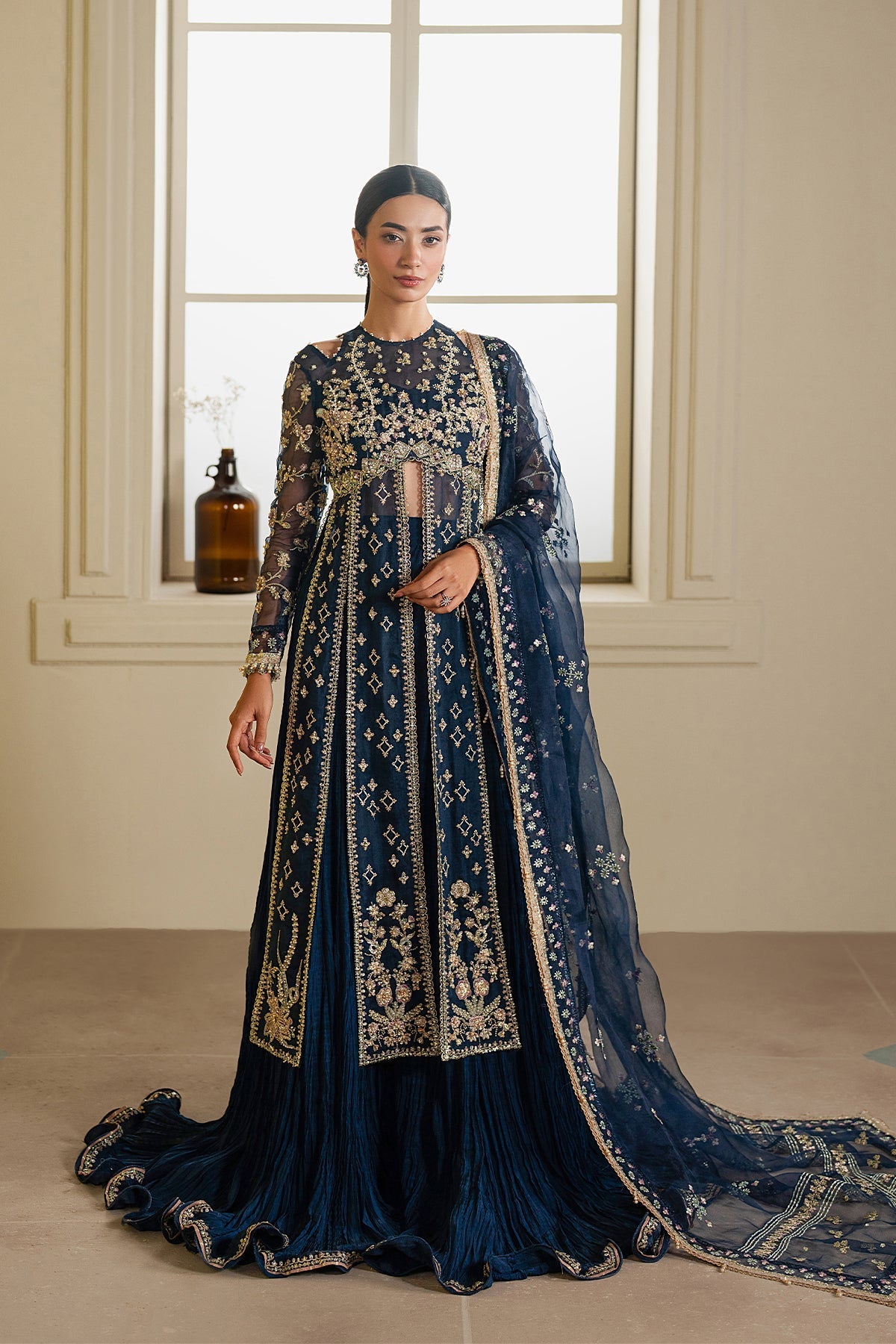 Ayzel Lunara Style — Mairaz Navy Blue Three-Piece Suit