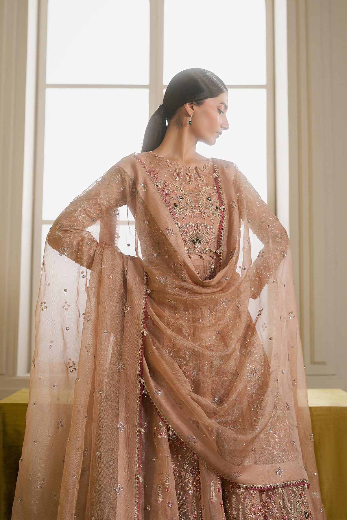 Ayzel Auralis Style — Mairaz Peach Three-Piece Suit
