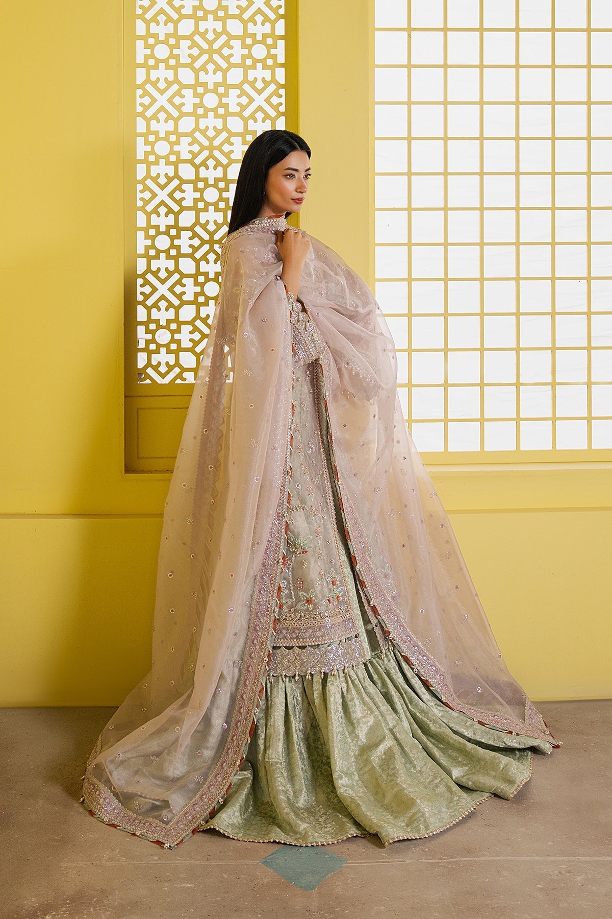 Ayzel Solyn Style — Mairaz Lilac & Green Three-Piece Suit