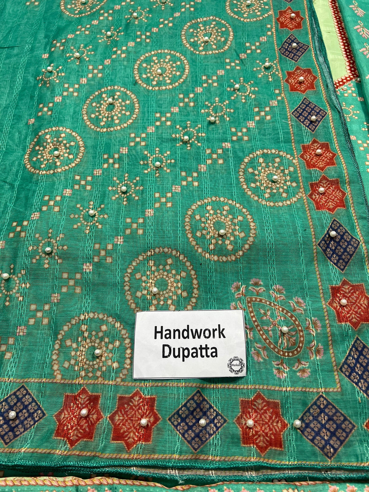 Zartasha handwork dupatta detail