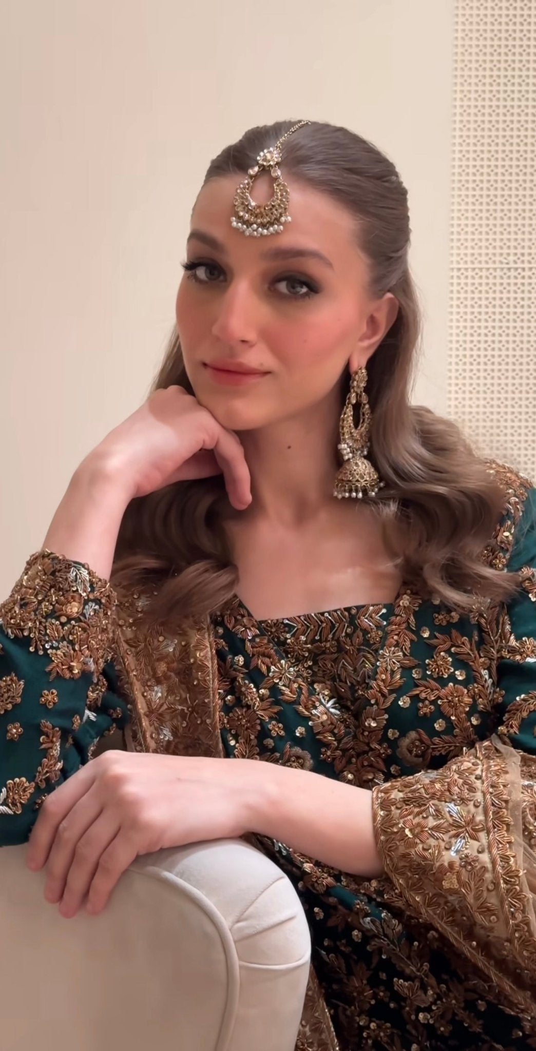 Zeeshan Danish ZD01 dark emerald formal look reference