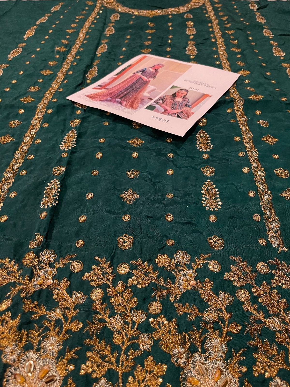 Zeeshan Danish ZD01 emerald antique gold formal reference