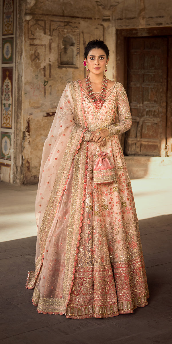 Erum Khan Zohra Style — Mairaz Soft Pink Wedding Maxi